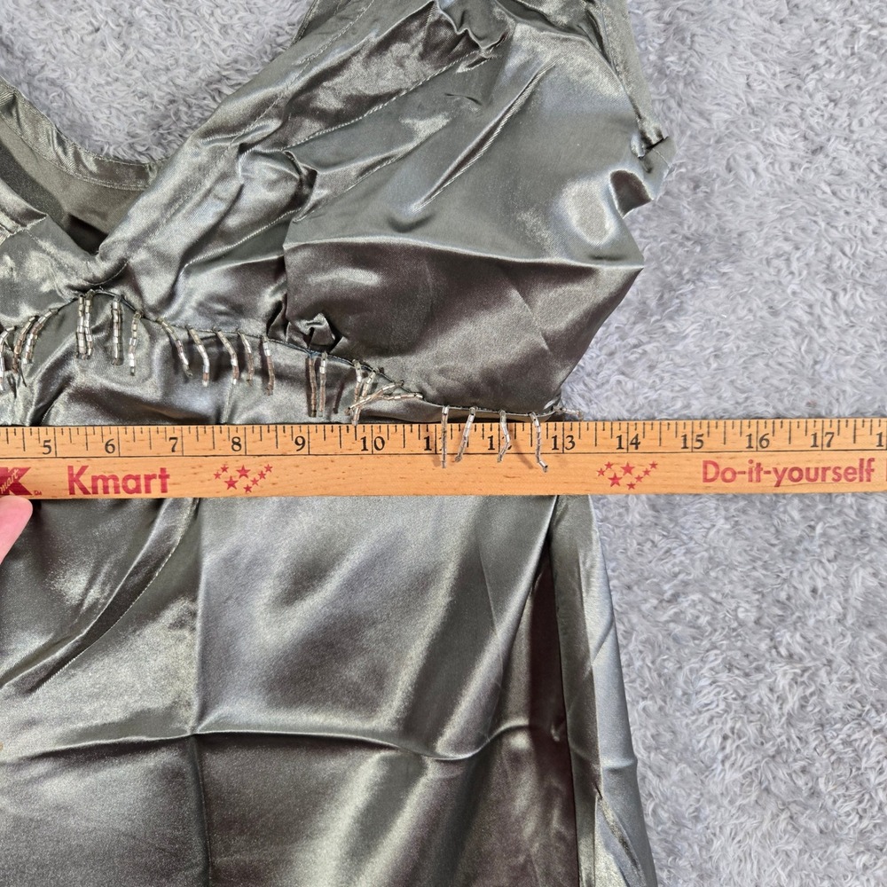 Spirit Silver Flapper Costume Womens Small 1920s Gatsby Fringe Dress Headband - Picture 6 of 7